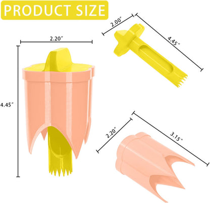 Pepper Corer, 2 in 1 Red Bell Pepper Seed Corer Remover Tool, Fruit & Vegetable Corers Quick Cave Tools for Jalapeno Cutter Deseeder, Green