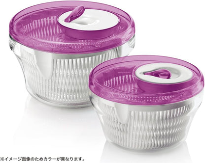 Guzzini Latina Large Transparent Salad Spinner, 11-Inches