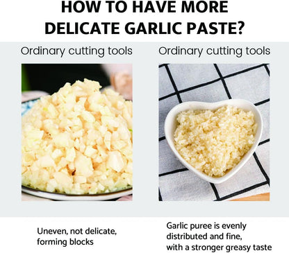 Garlic Press and Slicer 2-in-1,Multifunctional Garlic Slicing & Mincer with Cleaning Brush, Effortlessly Crush and Mince with This Ergonomic Handle-Garlic,Dishwasher Safe,Aluminum Alloy,Kitchen Tool