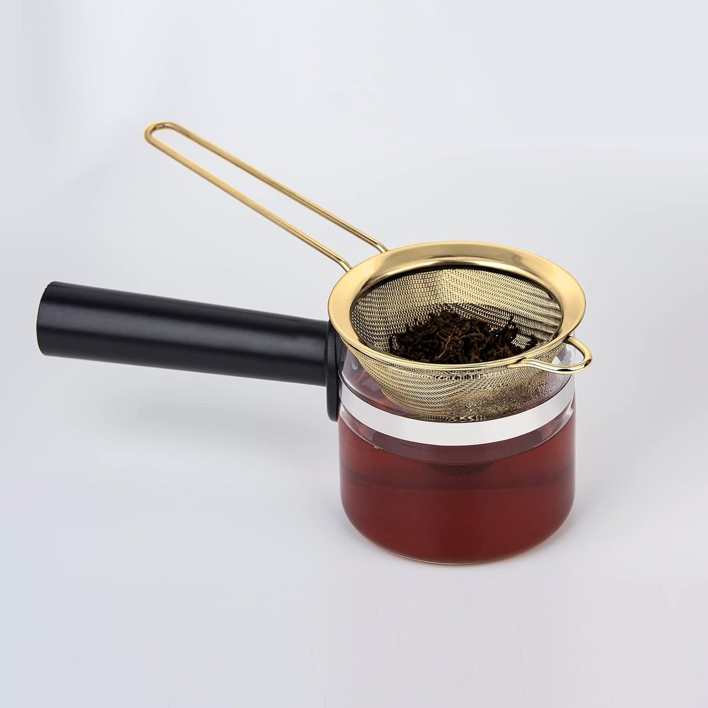 2 Pack Stainless Steel 18/8 Small Food Strainer, Fine Mesh Sieve with Long Handle, Cocktail Strainer For Cocktails, Tea Herbs, Coffee & Drinks, Rust Proof & Great as Tea Strainer, 3.5inch