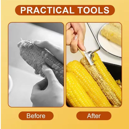 Stainless Steel Corn Sheller - Fast Corn Kernel Remover for Corn Cobs, Ergonomic Handle Kitchen Tool for Home & Professional Use