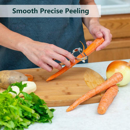 2 Pack Vegetable Peeler Stainless Steel for Kitchen - Y Peeler Safe to Use, Veggie Potato Fruit Carrot Cucumber Peeler, Easy to Peel & Clean