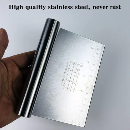 2-PCS Set Food Grade Stainless Steel Bench Scraper/Pastry Cutter - Chopper For Chopping Food Such As Dough, Pizza, Spaghetti, Noodles And Biscuits
