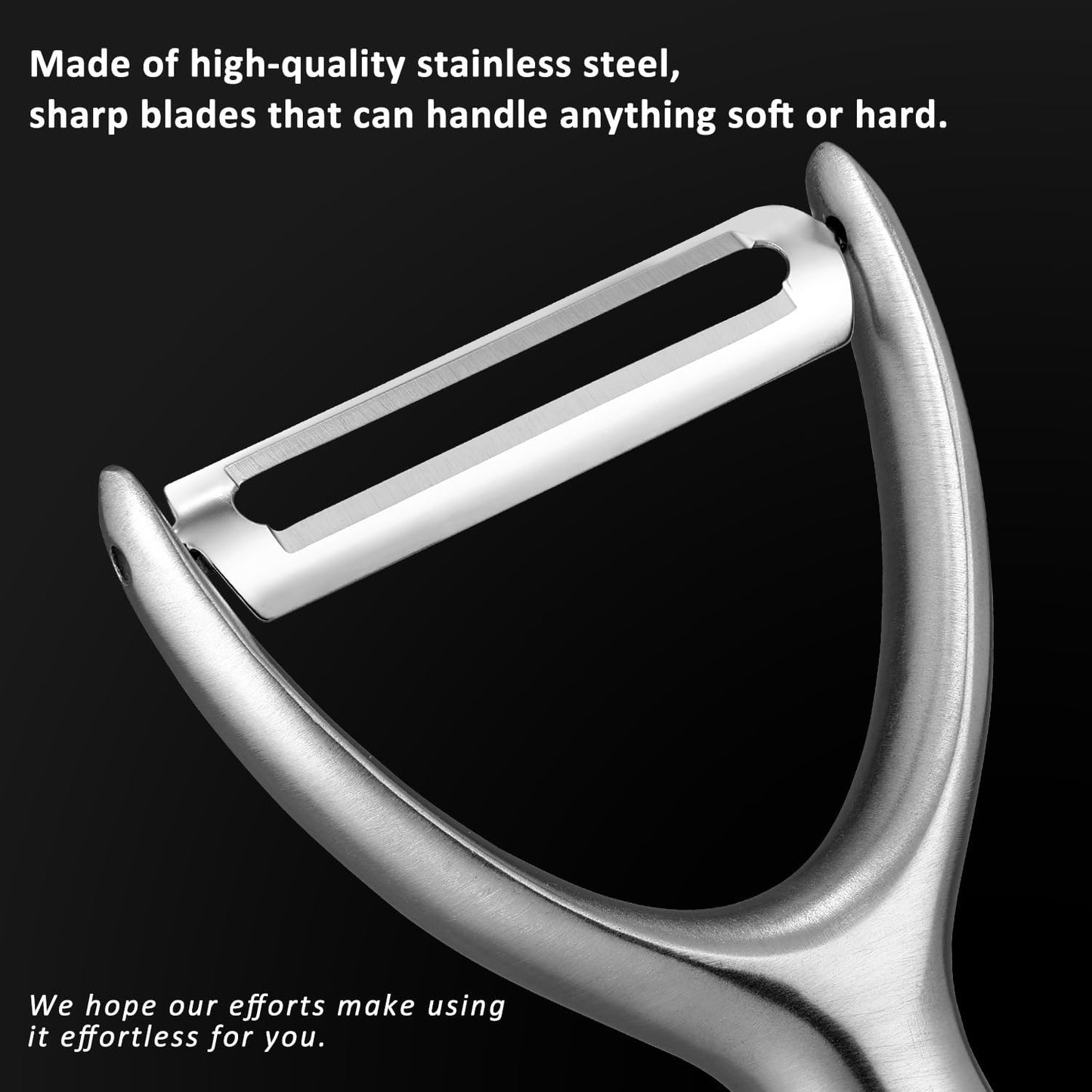 Serrated Blade Premium I Type 304 Stainless Steel Multifunctional Kitchen Peeler Real Wood Handle Ultra Sharp Blade Vegetable Potato Apple（Agarwood）