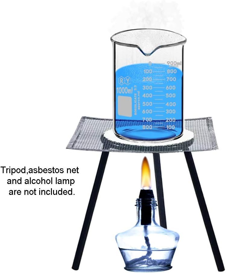 Graduated Glass Measuring Low Form Beaker Set (50ml+100ml+250ml)