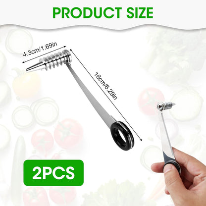 2pcs 4.2in Stainless Steel Spiralizer,Vegetable Spiralizer for Potatoes, Carrots, Cucumbers, Kitchen Accessories Tool, Curly Fry Cutter for Home Cooks & Healthy Meal Prep