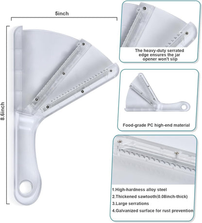 Jar Opener for Weak Hands, Dual-Layer Multifunctional Jar Opener Gripper, Bottle Openers for Seniors, Kitchen Gadgets, Non-Slip Jar Openers for Seniors, Arthritis, Lid Opener,