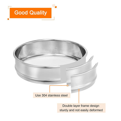 PATIKIL 10 Mesh Lab Sieve, 8" Diameter Test Sieve 304 Stainless Steel Wire Cloth (2mm) for Industrial Laboratory
