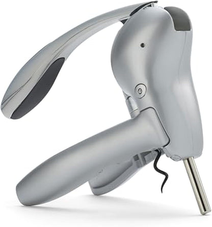 Rabbit Original Lever Corkscrew Wine Opener with Foil Cutter and Extra Spiral (Silver)