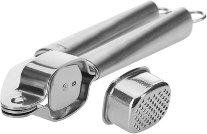 Westmark Germany Multipurpose Garlic Press with Olive Pitter, Nutcracker and Fish Scaler (Grey)
