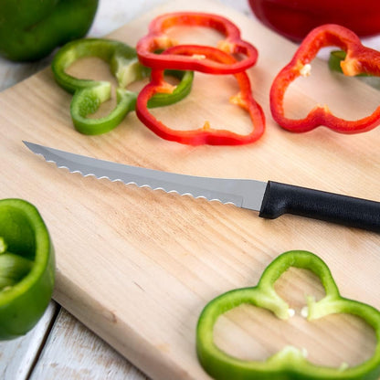 Rada Cutlery Tomato Slicer Knife (R126), 5" Stainless Steel Serrated Blade, Silver Handle