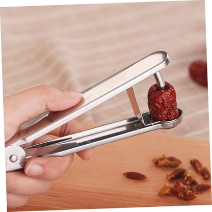HOMSFOU Date Corer Stainless Steel Red Date Pit Remover Fruit Core Tool for Quick Pitting of Dates and Cherries 5.70 Inch Kitchen Gadget