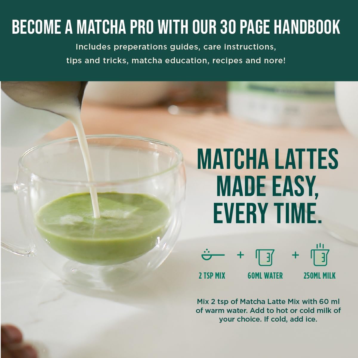 Jade Leaf Matcha - Traditional Starter Set - Japanese Matcha Gift Set Includes: Bamboo Whisk (Chasen), Scoop (Chashaku), Stainless Steel Sifter, Fully Printed Handbook