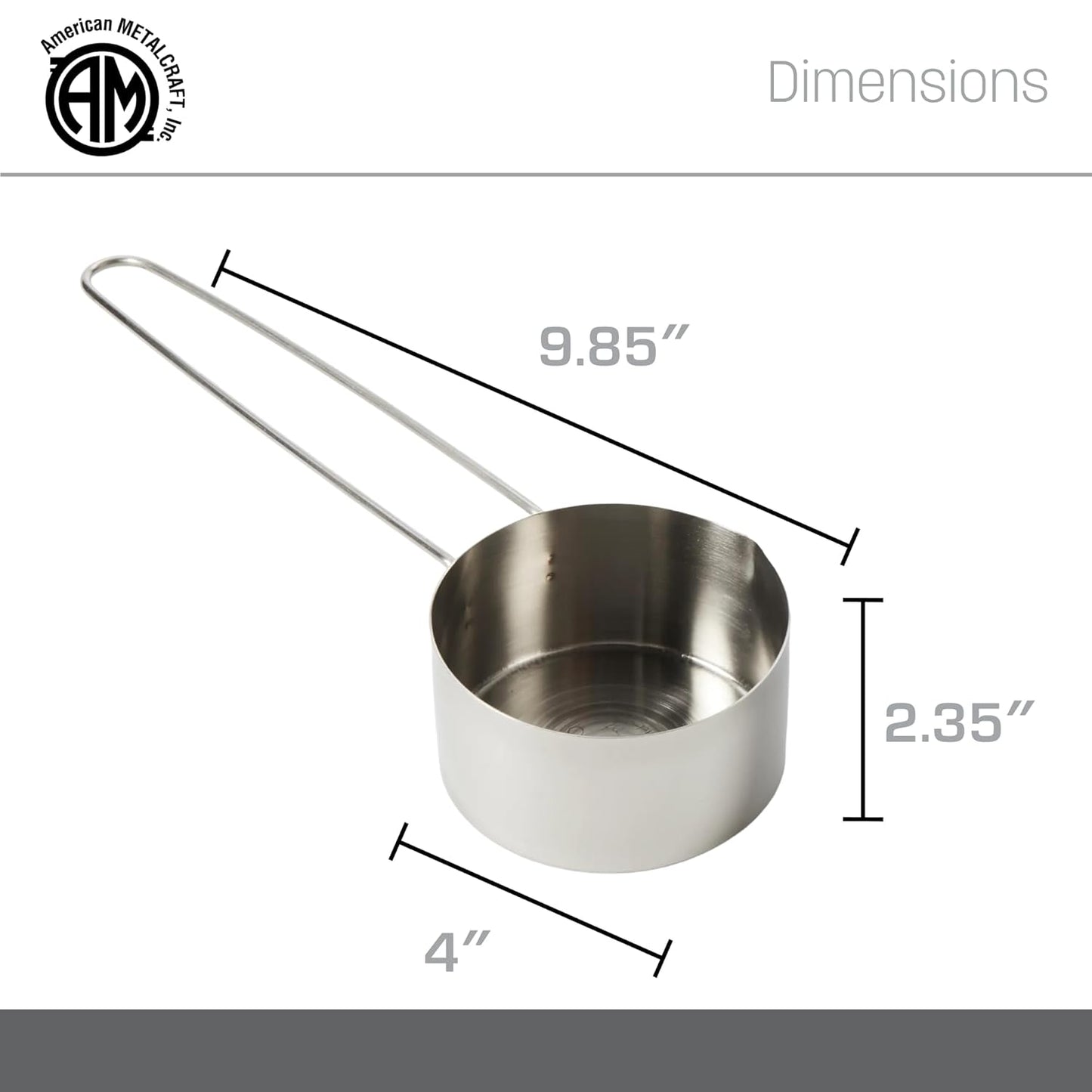 American METALCRAFT, Inc. American Metalcraft MCL125 Stainless Steel Measuring Cup, 1 1/4-Cup