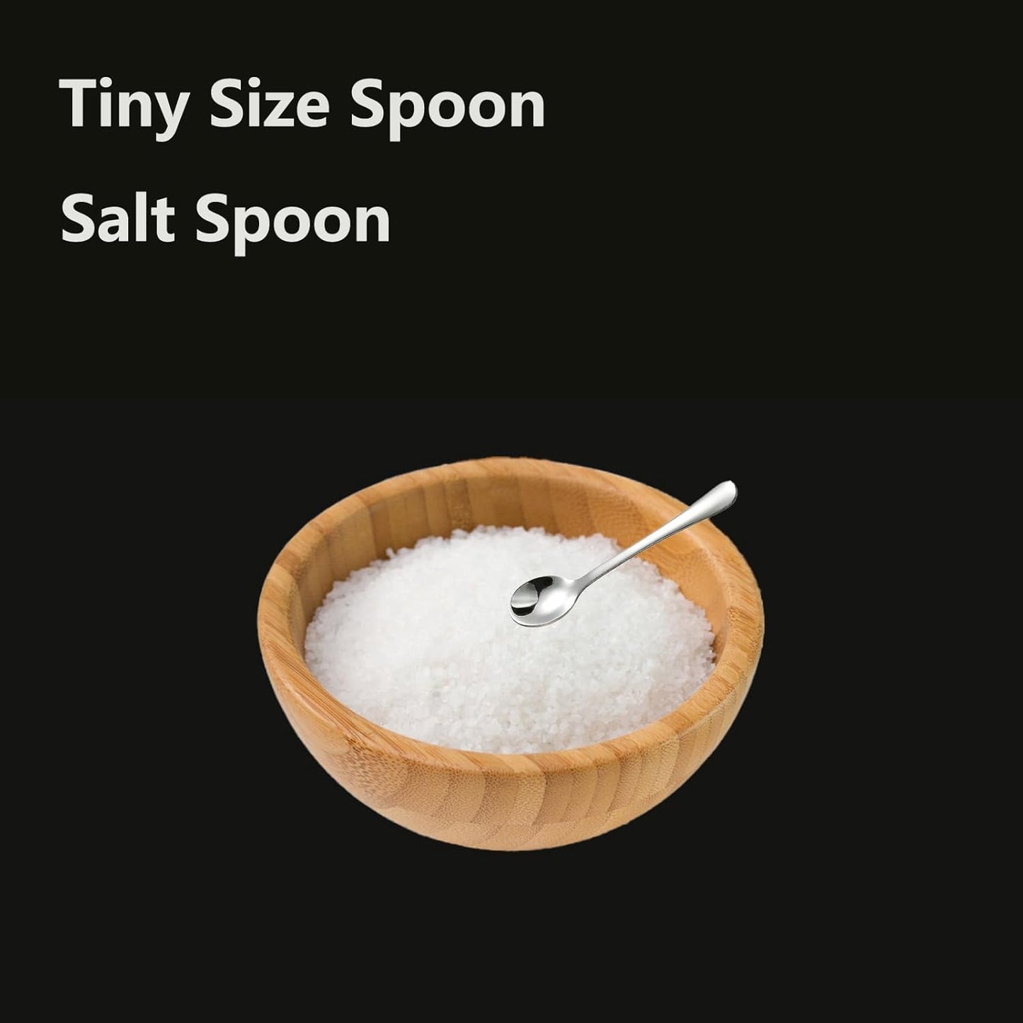 8 PCS Tiny Stainless Steel Spoons for Spices Jars, Mini Size 2.87", Cute Small Stainless Steel Condiment Spoons for Spices, Salt, Sugar, Pepper, Honey, Asanta Fun Little Scoops