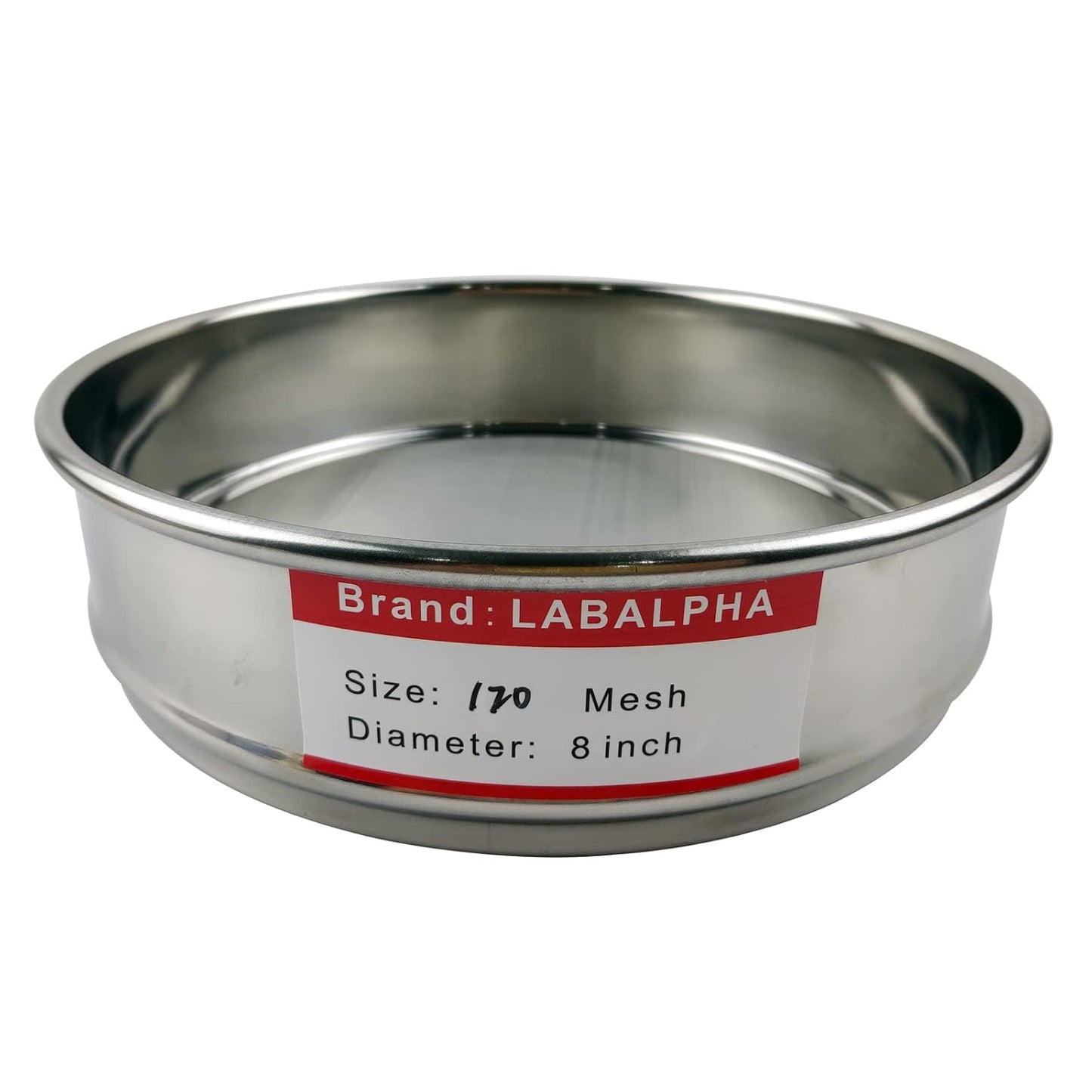 LABALPHA 120 Mesh Lab Sieves, #120 Mesh Test Sieve, 8'' Diameter, 304 Stainless Steel Wire Cloth (0.125mm)