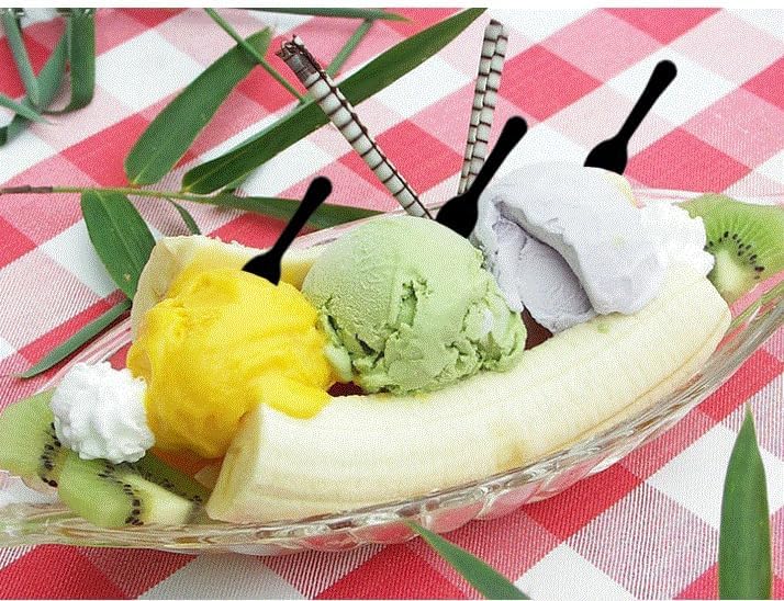 Extra Sturdy, Gmark 100pc 3" Taster Spoons Plastic Mini Spoons, Extra Sturdy, BPA Free, For Ice Cream, Dessert, White 1 Box Set GM1002F