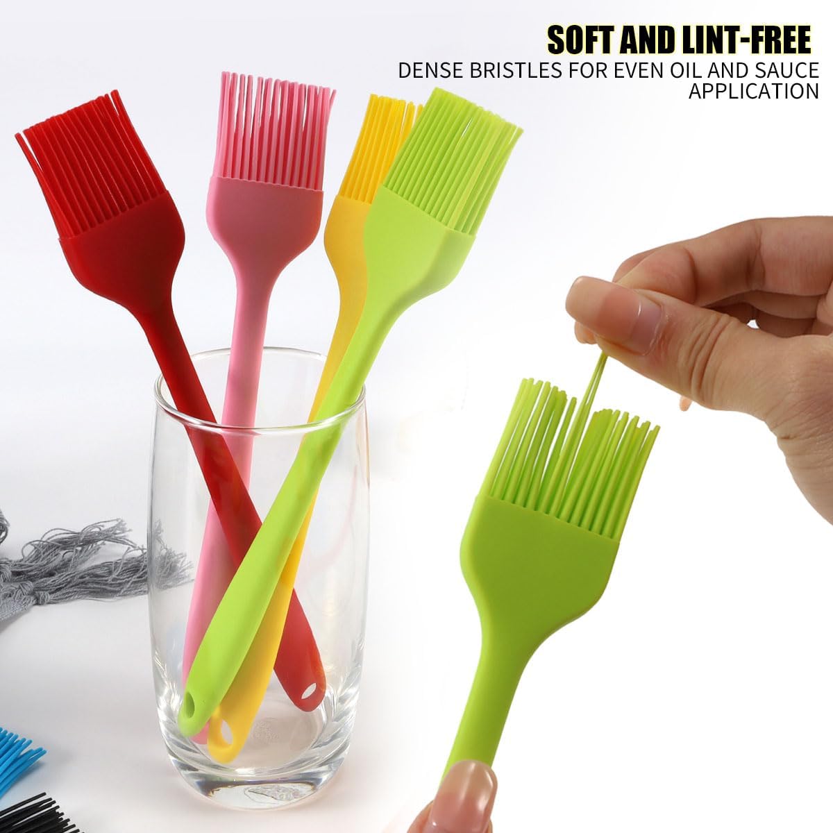 7 Pcs Silicone Basting Brush 600℉ Heat Resistant BPA Free Silicone Marinading Meat Grill Basting Pastry Brush for Oil Butter Sauce Sausages Desserts Turkey Baster Grill Barbecue, (Large&small)