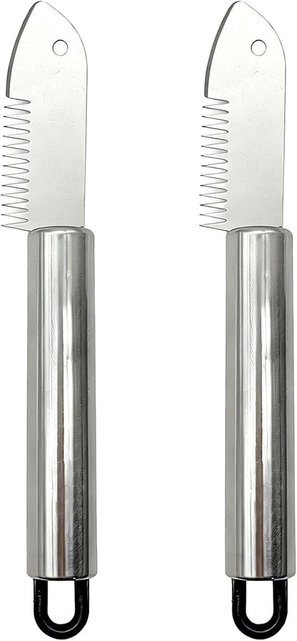 2-Piece Stainless Steel Multi-Purpose Julienne Peeler, Green Onion Shredder, Herb Cutter - Quick Shredding for Kitchen Dining - Vegetable Slicer, Cooking Tools, Easy to Use