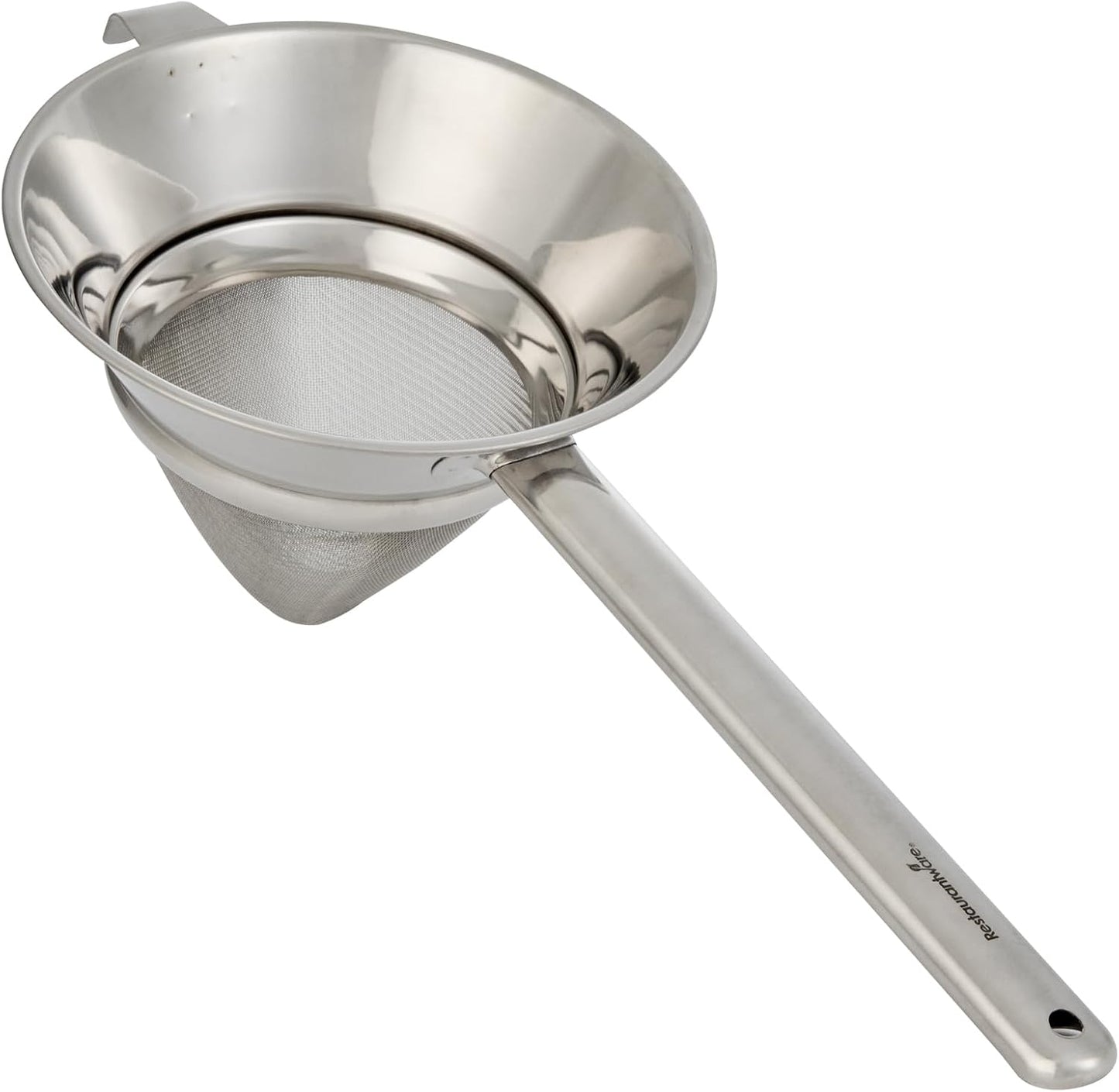 Restaurantware Fine Mesh Strainer Set of 3 Different Sizes with Silicone Handle Stainless Steel Extra Fine Mesh Strainer Heat-Resistant Handle Dishwasher-Safe for Rice, Quinoa, Pasta