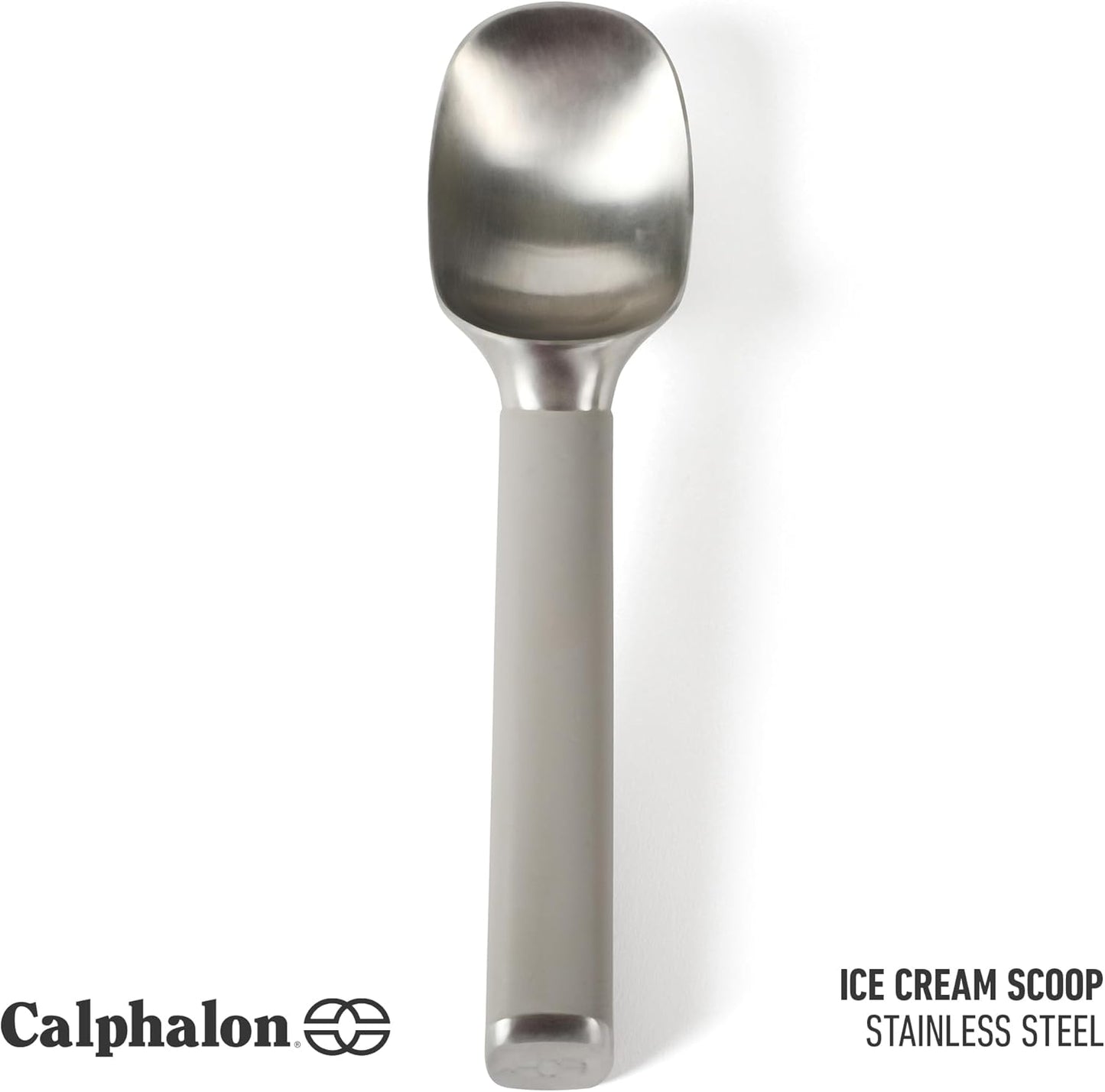 Calphalon Cookie Scoop, Stainless Steel Trigger Scoop for Cookie Dough, Ice Cream & Batter, Portion Control Kitchen Scoop with Release Mechanism, Taupe