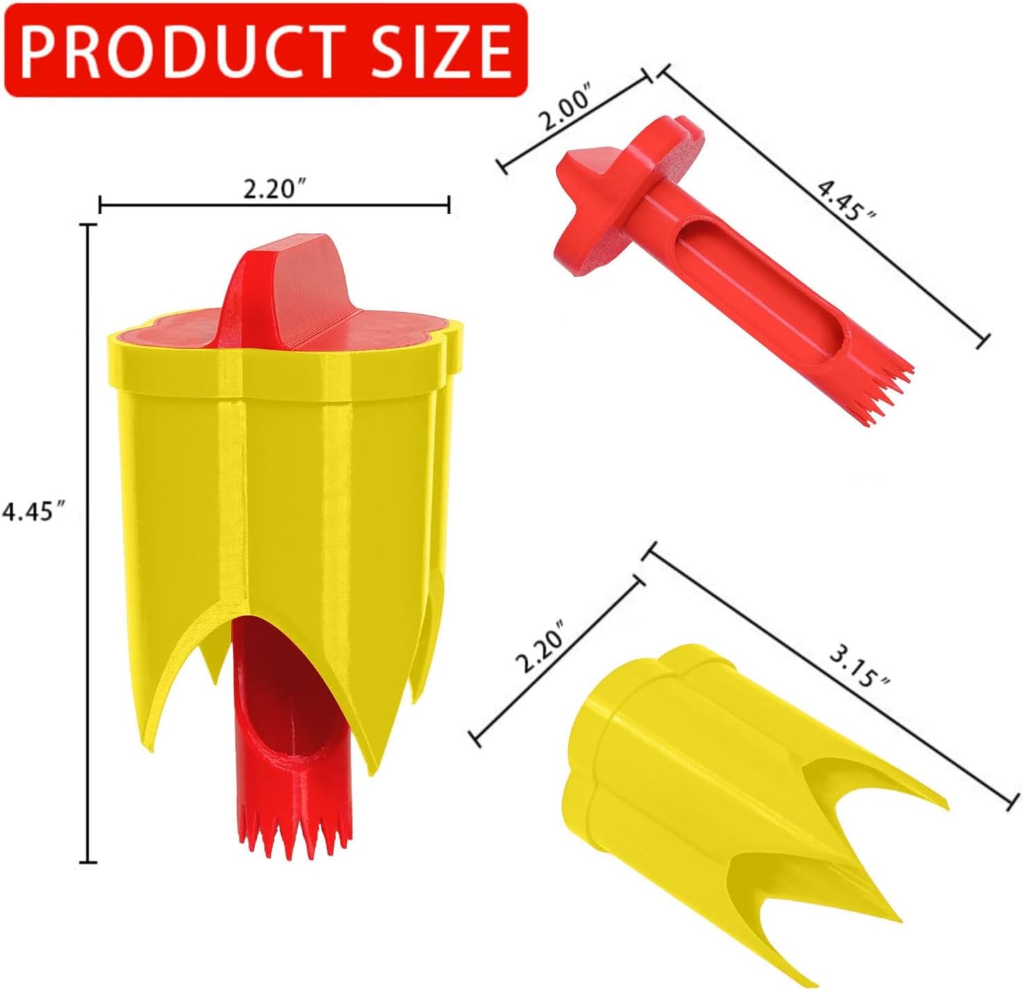 Pepper Corer, 2 in 1 Red Bell Pepper Seed Corer Remover Tool, Fruit & Vegetable Corers Quick Cave Tools for Jalapeno Cutter Deseeder, Green