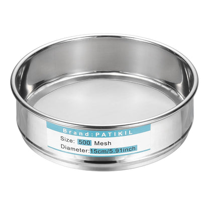 PATIKIL 220 Mesh(0.0385mm) Lab Sieve, 5.9"(15cm) Diameter Sifting Screen 304 Stainless Steel Wire Cloth Fine Mesh Sieve for Industrial Laboratory Home Soil Sifter Dry Sift Screens Hash - Colors A