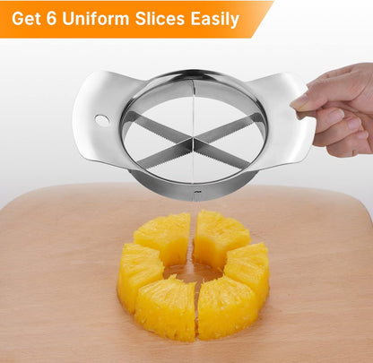 Choxila Pineapple Corer Large Stainless Steel Pineapple Corer Peeler Pineapple Cutter Fruit tool Easy Kitchen Tool - Large（4inch+）