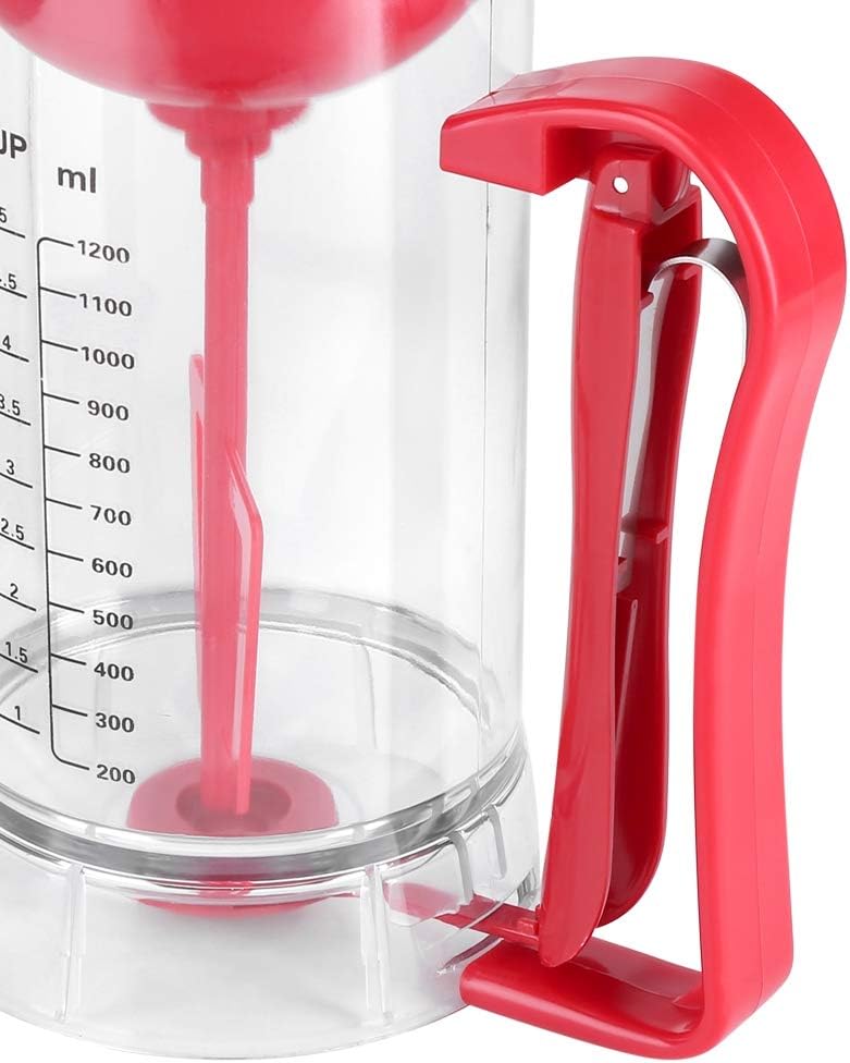 Electric Batter Mixer Dispenser, 1200mL Cordless Powered Mixer Separator Machine for Cupcakes, Waffles, Muffin Mix, Crepes, Cake or Any Baked Goods