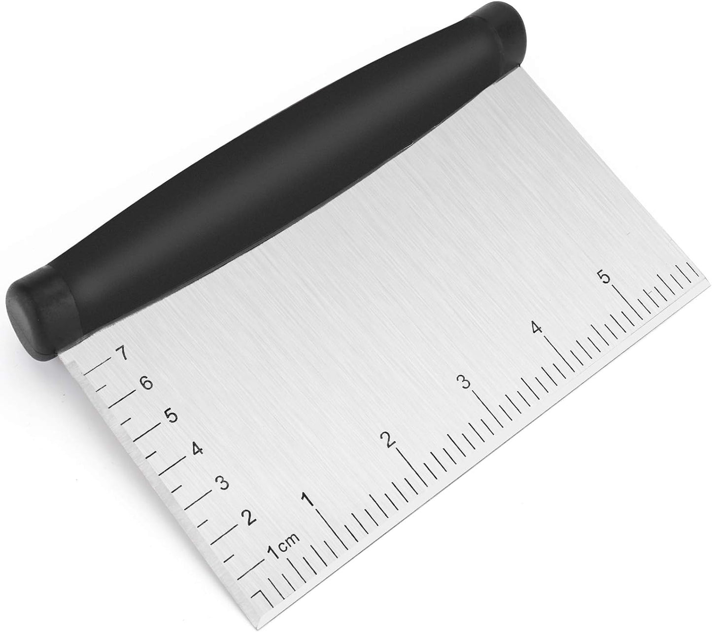 UUBAAR Bench Scraper & Chopper - 6 Inch Stainless Steel Dough Cutter with Contoured Grip, Multi-Purpose Kitchen Tool for Baking Cooking, Food Scraper Chopper & Pastry Knife