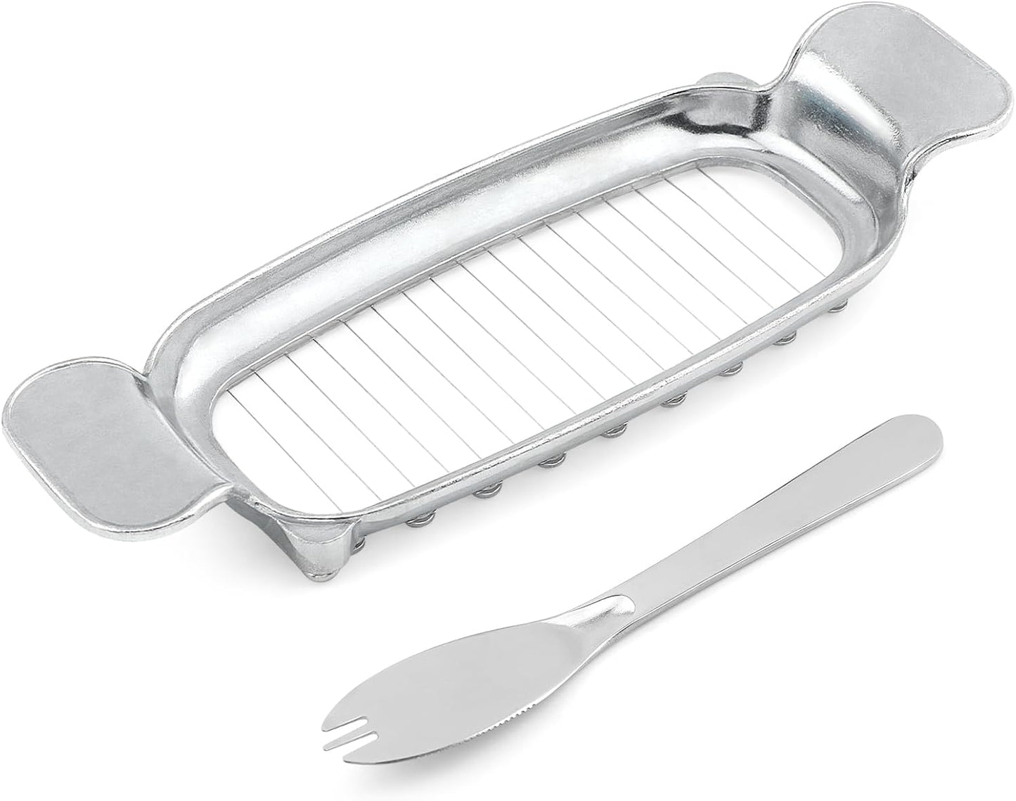Stainless Steel Cheese Slicer, 16 Sharp Wires, Multipurpose Food Cutter, Butter Slicer, Cutter, Cheese, with 1pc Butter Cutter Fork