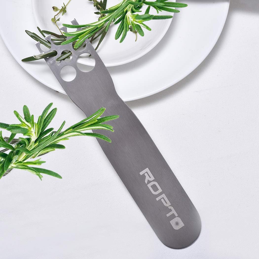 Stainless Steel Herb Stripper Tool with Handle – Metal Kale Leaf & Stem Remover for Rosemary, Thyme, Collard Greens