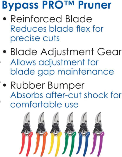 Dramm ColorPoint Stainless Steel Compact Garden Pruning Shears, Hand Pruner, Garden Clippers, with Heavy Duty Blade and Easy grip Handle, Yellow