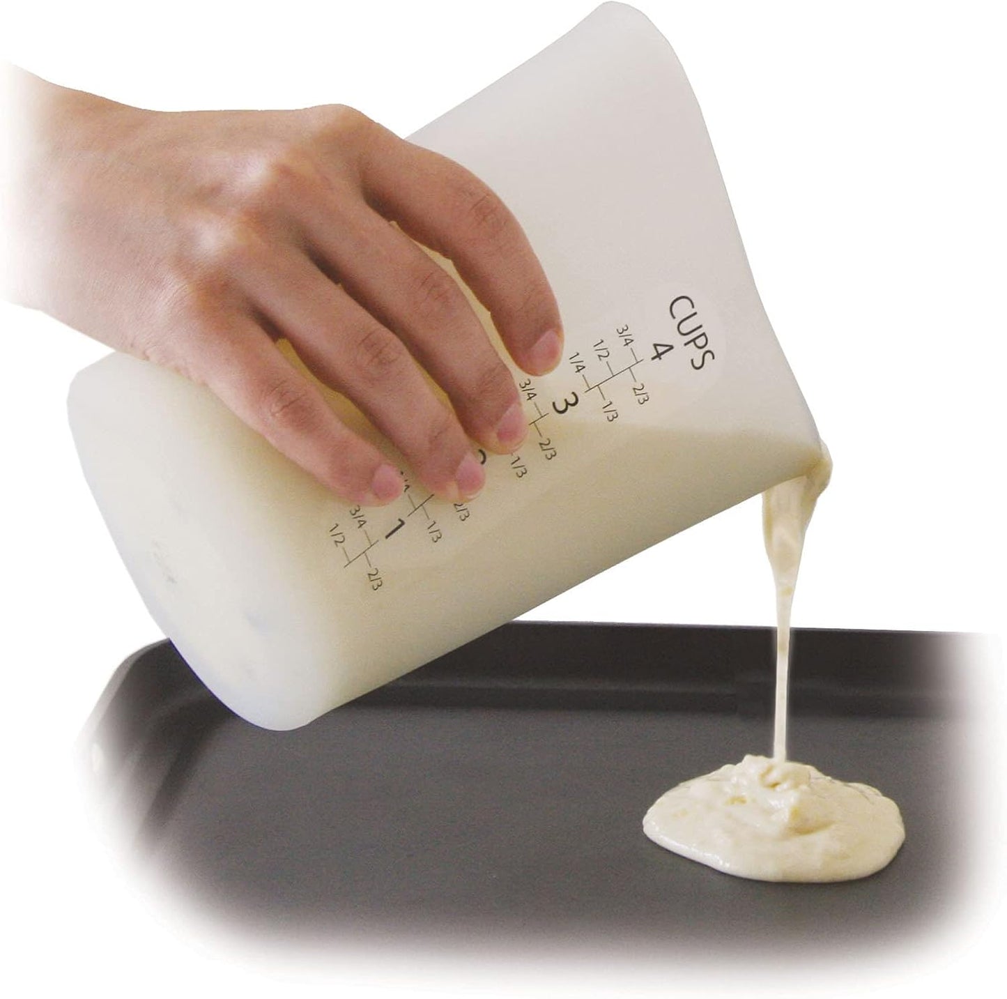 iSi North America Mini Measuring Cup Flexible Silicone, 2-Ounce, Clear