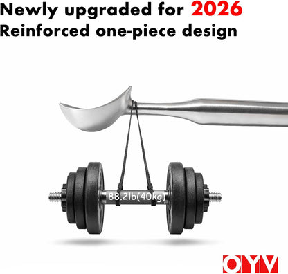 OYV Stainless Steel Ice Cream Scoop, Ergonomically Designed Handle for Comfort, Heavy Duty Ice Cream Scooper, One-Piece Design Ice Cream Scoops, Dishwasher Safe