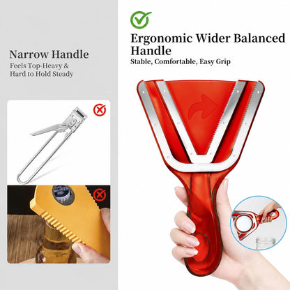 Jar Opener for Weak Hands & Seniors with Arthritis – Easy Twist-Off Lid & Bottle Opener – Ergonomic Non-Slip Handle, Unique Kitchen Gadget & Ideal Christmas Gift for Elderly, Women & Men (Gray)