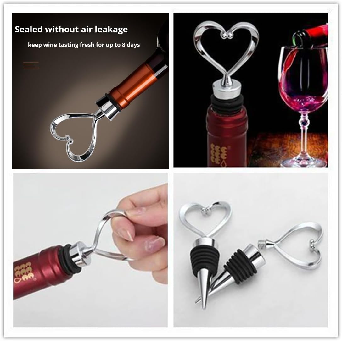 Wine Opener, Zinc Alloy Premium Wing Corkscrew Wine Bottle Opener with Wine Stopper, Multifunctional Wine Cork Opener Bottler Opener Remover for Home, Kitchen,Restaurant,Party and as Gift