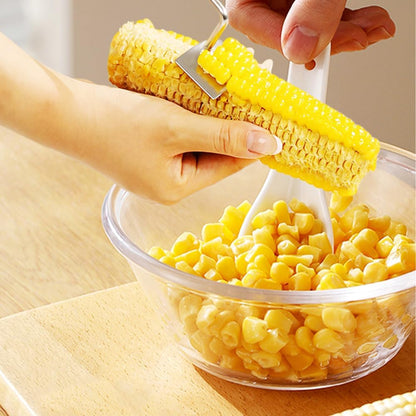 Easy Clean Corn Cob Peeler, 2025 New Corn Peeler for Corn on the Cob, Long Handle Stainless Steel Corn Stripping Tool for Home Kitchen (1 PCS)