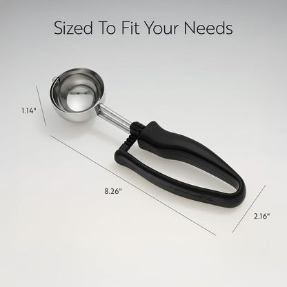 Restaurantware Ice Cream Scoop 1 Case 3.75 oz Stainless Steel Portioner Commercial Kitchen Tool Comfortable Grip Dishwasher-Safe Ambidextrous Handle