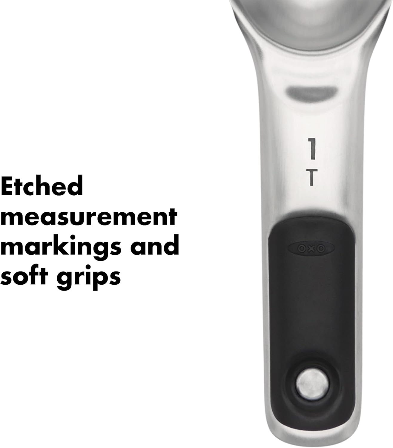 OXO Good Grips 4 Piece Stainless Steel Measuring Spoons with Magnetic Snaps