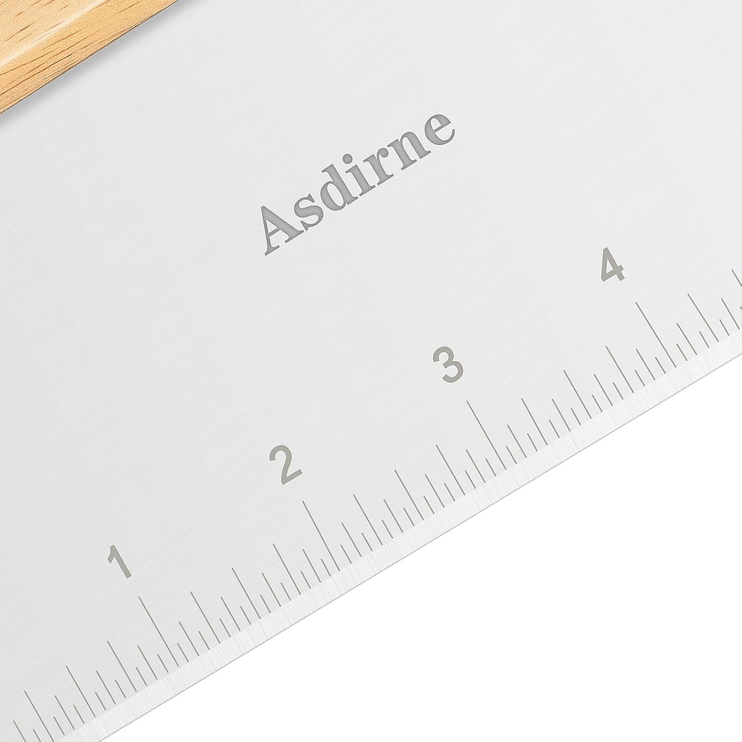 Asdirne Dough Cutter, Dough Scraper with Wooden Handle and Food Grade Stainless Steel Blade, Pastry Scraper, 15CM, 2Pcs