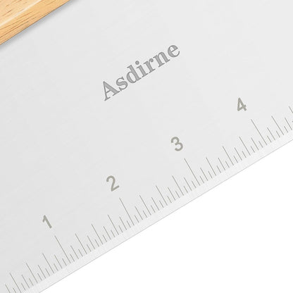 Asdirne Dough Cutter, Dough Scraper with Wooden Handle and Food Grade Stainless Steel Blade, Pastry Scraper, 15CM, 2Pcs