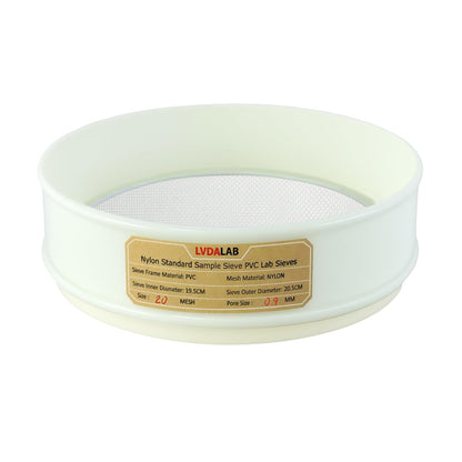 PVC Nylon Lab Sieve 80 Mesh(0.2mm), LVDALAB 7.9Inch(20cm) Diameter Sample Sifter Strainer for Industrial Lab Home
