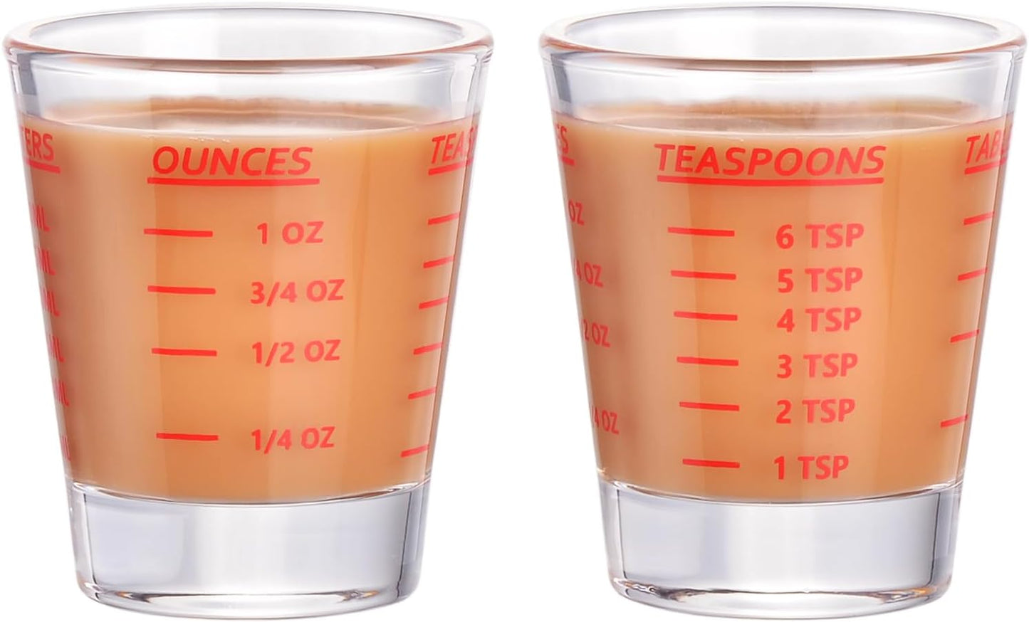 Shot Glass Measuring Cup，Espresso Shot Glass 26-Incremental Measurement 1oz, 6 Tsp, 2 Tbs, 30ml，Kitchen Tools，Bar Bartender Accessories, Jigger for Bartending (2 Pack-Blue)