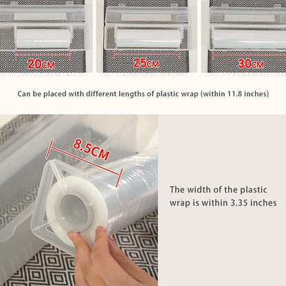 Home Food Wrap Dispenser with Slide Cutter Cling Film Wrap Dispenser Plastic for p Cutter Storage Holder Kitchen Too