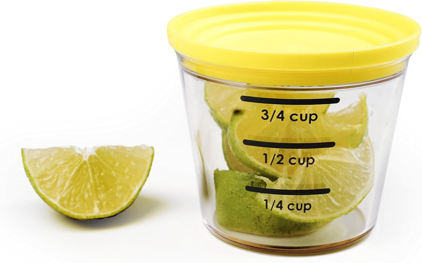 RSVP International Kitchen Collection Multi-Function Zester/Grater, Airtight and Leak Proof Container, Dishwasher Safe, 6 oz Capacity, Yellow