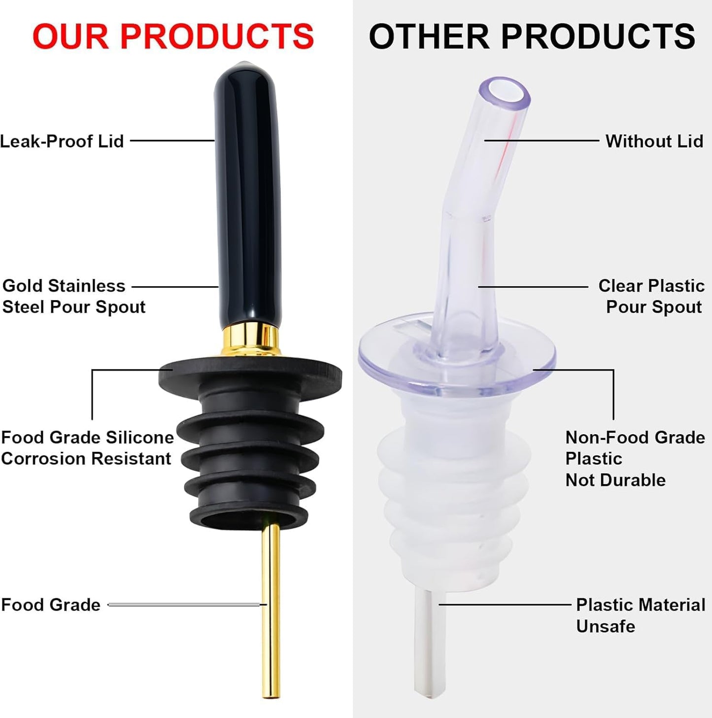 gegewawa Olive Oil Dispenser Bottle for Kitchen with Metal Spout, Glass Oil Bottles 7OZ, Elegant Glass Cooking Oil Dispenser for Kitchen-2pcs