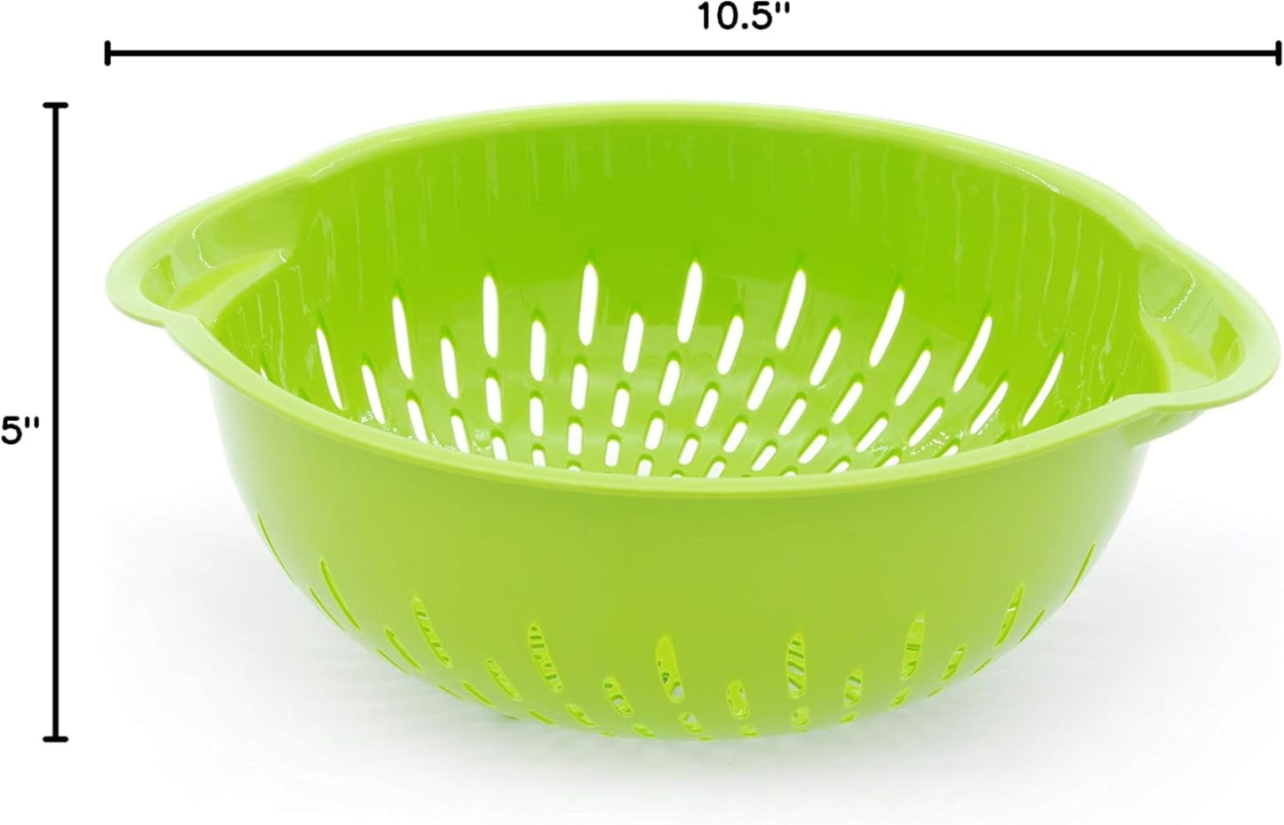 Mintra Home Mixing Bowl w/Colander (Large 4.5L, Red) - For Washing & Draining Fruits And Vegetables - Heavy Duty Plastic for Baking, Cooking Supplies - Dishwasher Safe