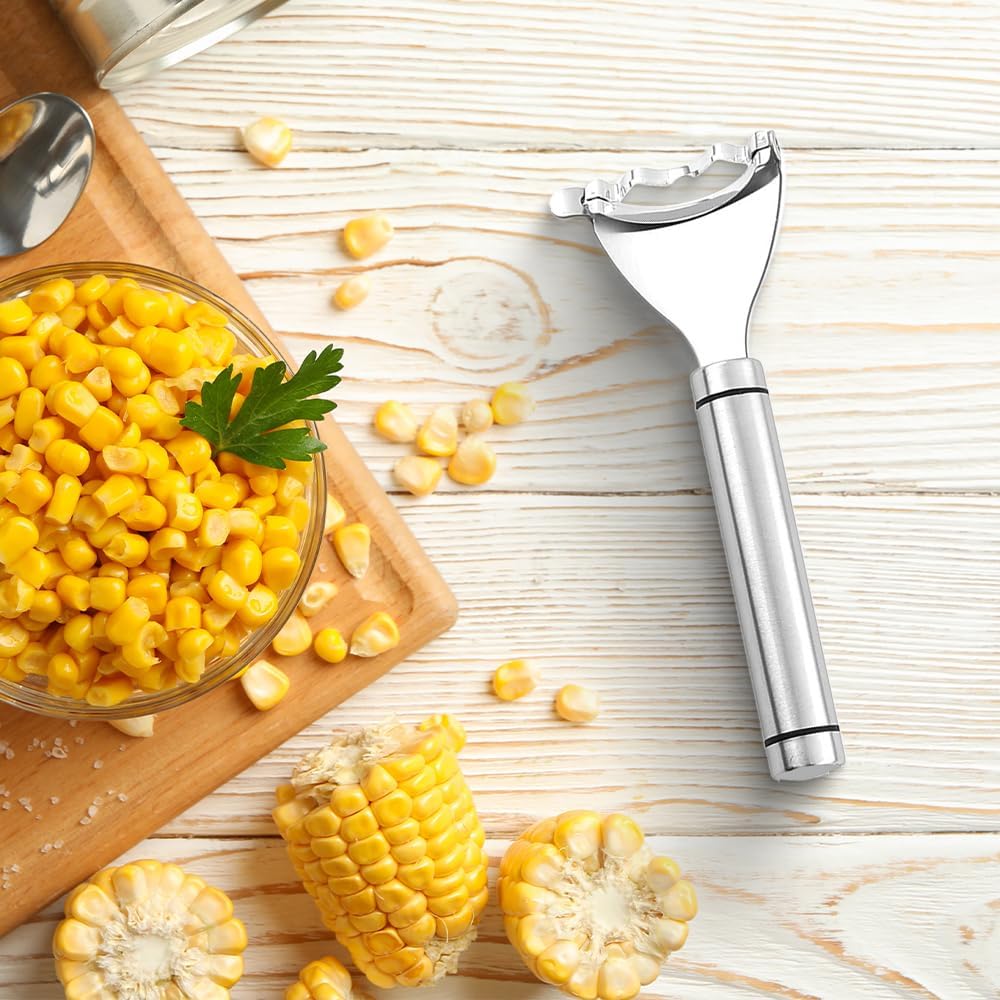 2026 Upgraded Corn Peeler, Stainless Steel Corn Cob Stripper Tool Corn Thresher from the Cob, Fast Corn Cob Separator (4 PCS)