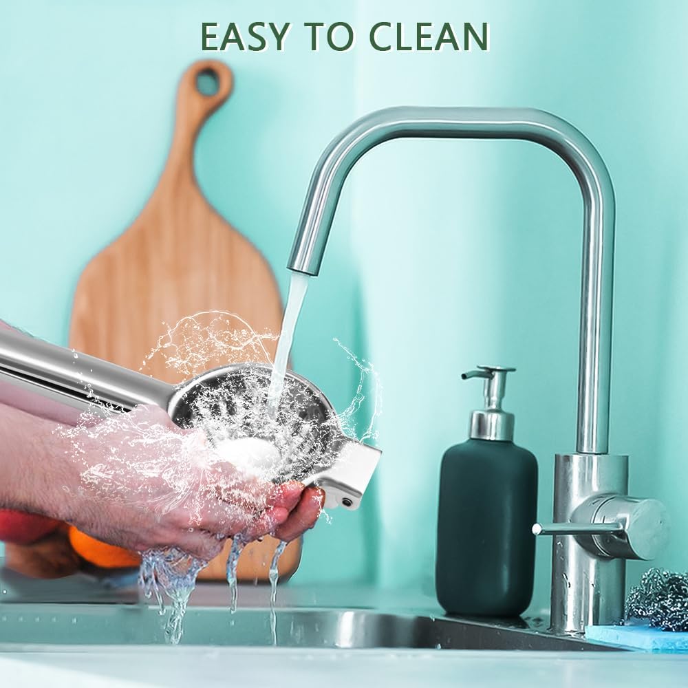 Stainless Steel Lemon Squeezer Lime Lemon and Fruit Juicer with Silicone Handles Large Manual Citrus Press Juicer